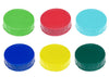 (6 pcs) Screw Caps - for Squeeze & Dispensing Bottles - 6 Assorted Colours