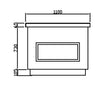 Neutral Buffet Counter PRAG - 1100x1000x900mm - SCHOTT glass-ceramic top