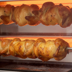 Grill gazowy do kurczaka PREMIUM - 28,2 kW - z 6 szpikulcami na 30 kurczaków