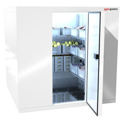 Komora mroźnicza – 1800 x 2100 mm – 5,13 m³ – z agregatem mroźniczym i kurtyną paskową