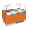 Lada na lody LIAM – 1310 mm – na pojemniki na lody 10+10x 5 L – chłodzenie statyczne – pomarańczowa