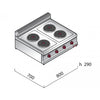 Electric Boiling Top - 10.4kW - 4 plates