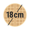 Commercial Waffle Maker - Double - Manual - 2.6kW - Shape: Round - Ø 180mm - plates with Teflon coating