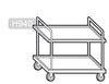 Wózek kelnerski – 800 x 500 mm – z 2 półkami