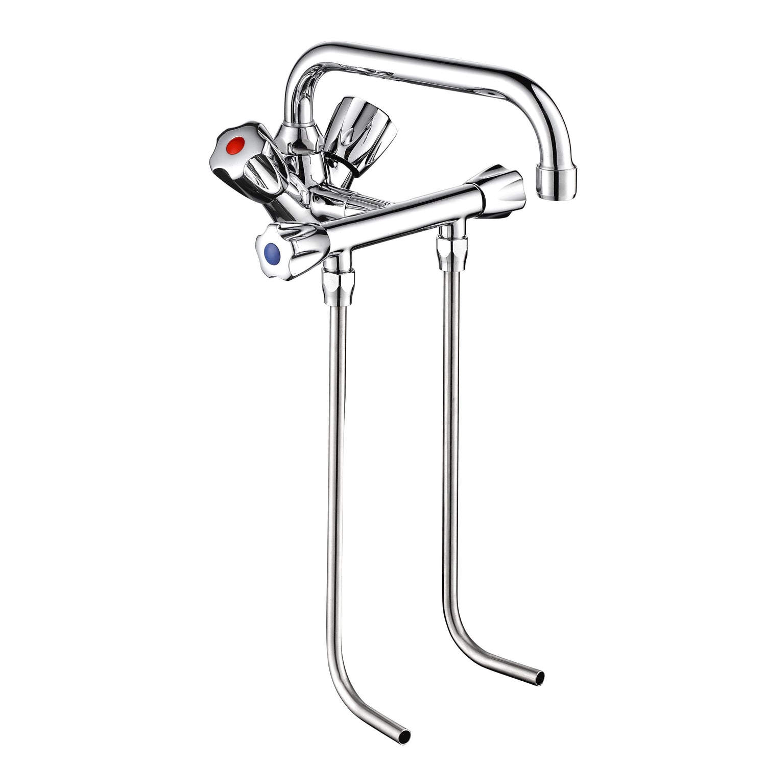 Kran mieszający z jednym otworem - z 2 rurami podtynkowymi & 1 kranem obrotowym - Prime Gastro