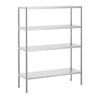 Stainless Steel Shelving Unit PREMIUM - 1400x500mm - with 4 shelves (ADJUSTABLE)