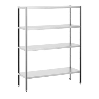 Półka ze stali nierdzewnej PREMIUM - 1400x490 mm - z 4 półkami (REGULOWANA) - Prime Gastro