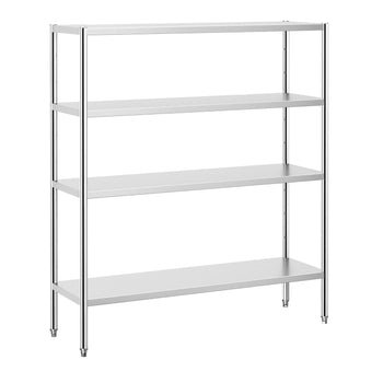 Półka ze stali nierdzewnej PREMIUM - 1600x490 mm - z 4 półkami (REGULOWANA) - Prime Gastro