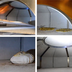 Piec kamienny do pizzy – gazowy – 10x 30 cm – do 400 °C – cyfrowy
