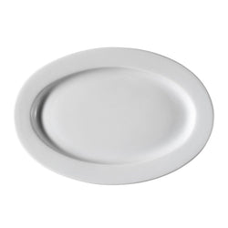 (12 sztuk) PERA biała - Talerz owalny - Ø 28 cm
