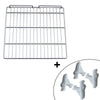 Ruszt – powlekany tworzywem sztucznym – 450 x 420 mm – z 4 uchwytami – pasuje do TKSS400N