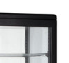 Witryna panoramiczna – stołowa – 420 mm – 68 L – z 3 półkami – czarna