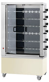 Grill do kurczaków – elektryczny – szkło ceramiczne – na maks. 36 kurczaków – 28,8 kW – z 6 rożnami