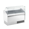 Lada na lody LEVI – 1620 mm – na pojemniki na lody 9+9x 5 L – chłodzenie statyczne – biała