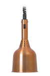 Lampa do podgrzewania potraw wisząca - 250W - Ø 180mm - stożkowa - regulowana wysokość - miedziana
