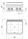 Kuchenka indukcyjna – 14 kW – z 4 polami grzewczymi – seria LORENZO