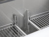 Stół chłodniczy PREMIUM – 900 x 700 mm – z 2 drzwiami szklanymi – z rantem