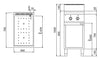 Infrared Hob - 6.4kW - 2 zones - with open base shelf