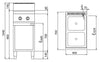 Freestanding Induction Hob - 7kW - 2 zones - with open base shelf