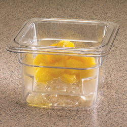 (6 sztuk) CAMBRO | Camview® – pojemniki z kopolimeru GN 1/6 – przezroczyste – wysokość: 100 mm – nie zawierają BPA
