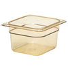 (6 sztuk) CAMBRO | H-PAN™ – pojemnik żaroodporny GN 1/6 – kolor bursztynowy – wysokość: 100 mm
