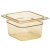 (6 sztuk) CAMBRO | H-PAN™ – pojemnik żaroodporny GN 1/6 – kolor bursztynowy – wysokość: 100 mm