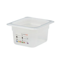 (6 sztuk) CAMBRO | SafeTrak – pojemniki z polipropylenu GN 1/6 – kolor mleczny – wysokość: 100 mm