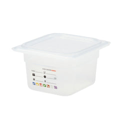 (6 sztuk) CAMBRO | SafeTrak – pojemniki z polipropylenu GN 1/6 – kolor mleczny – wysokość: 100 mm