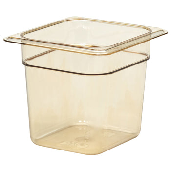 (6 sztuk) CAMBRO | H-PAN™ – pojemnik żaroodporny GN 1/6 – kolor bursztynowy – wysokość: 150 mm