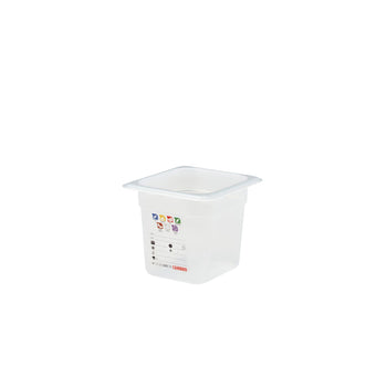 (6 sztuk) CAMBRO | SafeTrak – pojemniki z polipropylenu GN 1/6 – kolor mleczny – wysokość: 150 mm