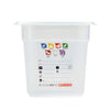 (6 sztuk) CAMBRO | SafeTrak – pojemniki z polipropylenu GN 1/6 – kolor mleczny – wysokość: 150 mm