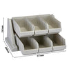 CAMBRO | Versa Organizer – mała półka z 6 pojemnikami – 511 x 488 mm – szara w cętki