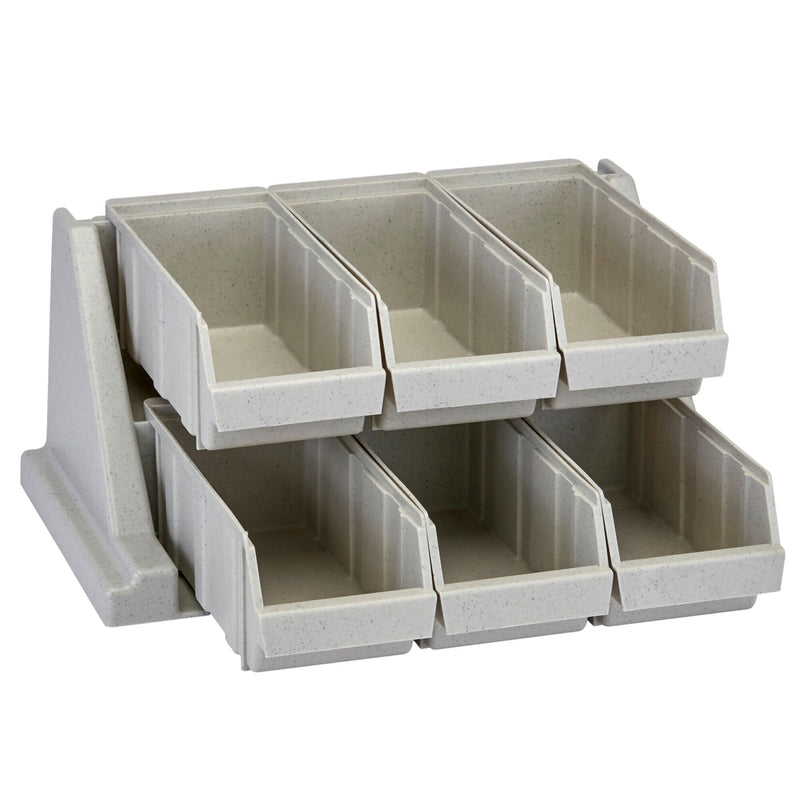 CAMBRO | Versa Organizer – mała półka z 6 pojemnikami – 511 x 488 mm – szara w cętki