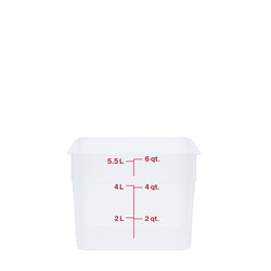 (6 sztuk) CAMBRO | CAMSQUARES® – pojemniki – 5,7 litra – przezroczyste