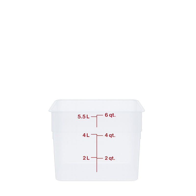 (6 sztuk) CAMBRO | CAMSQUARES® – pojemniki – 5,7 litra – przezroczyste