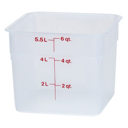 (6 sztuk) CAMBRO | CAMSQUARES® – pojemniki – 5,7 litra – przezroczyste