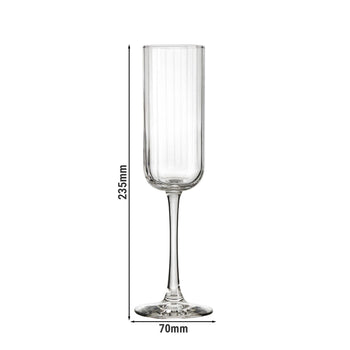 (12 Stück) LIBBEY | LINEAR - Sektglas - 222ml