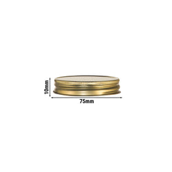 (72 Stück) LIBBEY | DRINKING JARS - Deckel - Metall - Gold - passend für 70810, 70811 & 70812