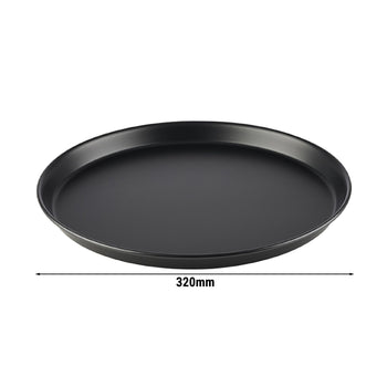 (6 sztuk) Blacha do pizzy - Ø 320 mm - blacha stalowa - bez powłoki - wysokość: 25 mm - Prime Gastro