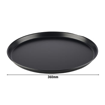 (6 sztuk) Blacha do pizzy - Ø 360 mm - blacha stalowa - bez powłoki - wysokość: 25 mm - Prime Gastro