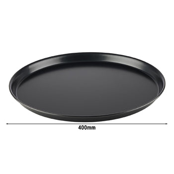 (6 sztuk) Blacha do pizzy - Ø 400 mm - blacha stalowa - bez powłoki - wysokość: 25 mm - Prime Gastro