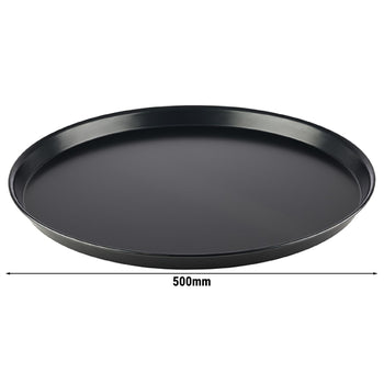 (6 sztuk) Blacha do pizzy - Ø 500 mm - blacha stalowa - bez powłoki - wysokość: 30 mm - Prime Gastro