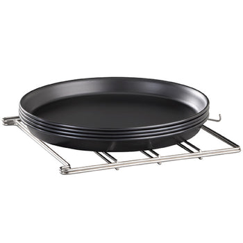 Stojak na 4 blachy do pizzy – stal nierdzewna – wysokość: 260 mm – do blach do pizzy o średnicy do 28 cm - Prime Gastro
