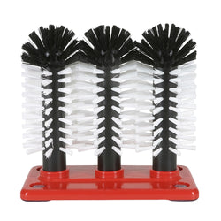 (2 szt.) FUCHS | DELFIN® Szczotka do mycia szklanek – 3 x 180 mm – z plastikową podstawką – 1 - 2 - 3