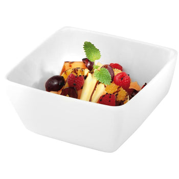 (6 sztuk) Miska - FRIENDLY - PET - 0,14 litra - kwadratowa - biała - Prime Gastro