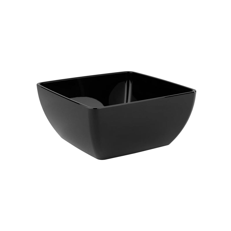 (6 sztuk) Miska - FRIENDLY - PET - 0,14 litra - kwadratowa - czarna