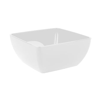 (6 sztuk) Miska - FRIENDLY - PET - 1,5 litra - kwadratowa - biała - Prime Gastro