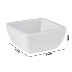 (6 sztuk) Miseczki do dipów - FRIENDLY - PET - 50 ml - kwadratowe - białe