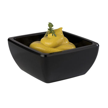 (6 sztuk) Miseczki do dipów - FRIENDLY - PET - 50 ml - kwadratowe - czarne - Prime Gastro