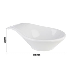 (12 sztuk) Miseczki do dipów - FRIENDLY - PET - 60 ml - 115x75 mm - białe